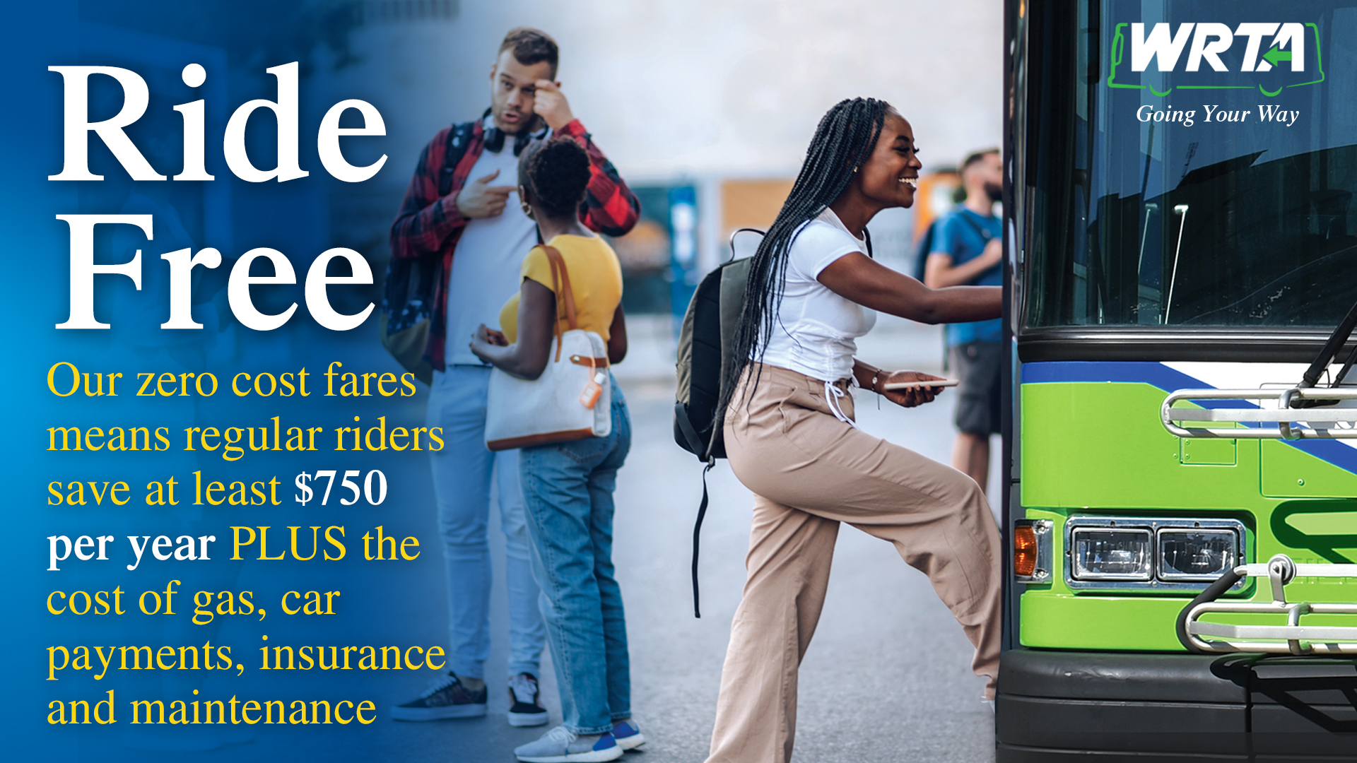 Describe the information shown in the third WRTA promotion