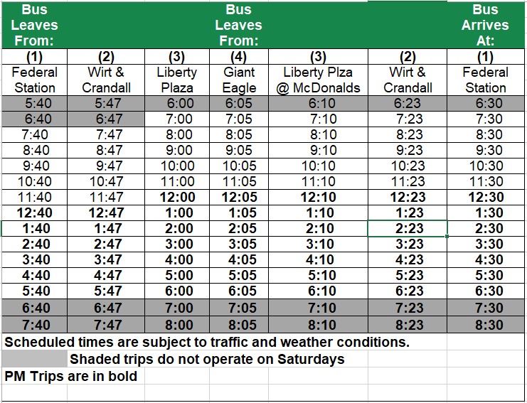 14-Mosier Schedule
